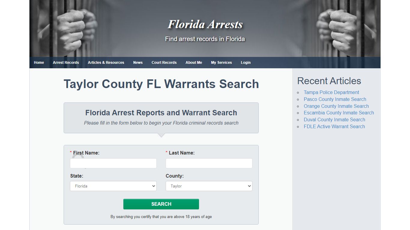 Taylor County FL Warrants Search - Florida Arrests